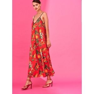 Karavan Clothing Tati Red Fruit Maxi Dress